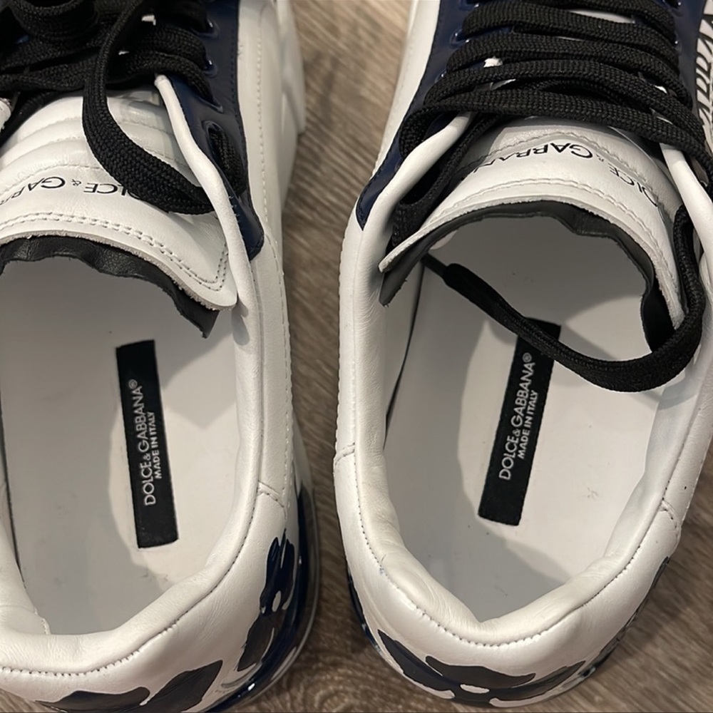 DOLCE & GABBANA Crown Heel Logo Sneakers
White navy sz 6 mens - Picture 3 of 10